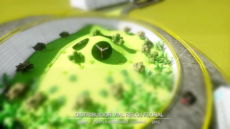 PROPUESTA DE DISTRIBUIDOR VIAL RELOJ FLORAL, TUXTLA GUTIERREZ, CHIAPAS.-BAMA 2012